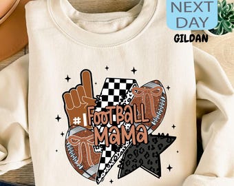 Retro Football Mama Sweatshirt, Fall Football Sweater, Women Game Day Hoodie, Sports Mom Top