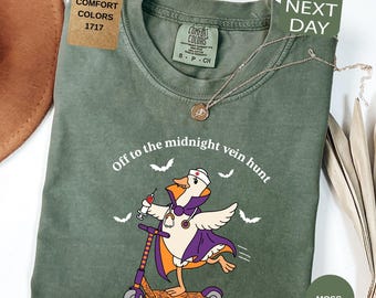Comfort Colors® Halloween Nurse Shirt, Spooky Goose T-Shirt, Halloween RN Tee, Healthcare Worker Gift