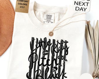 Comfort Colors® Little Ray of Pitch Black Shirt, Halloween Vibes T-Shirt, Spooky Season Tee