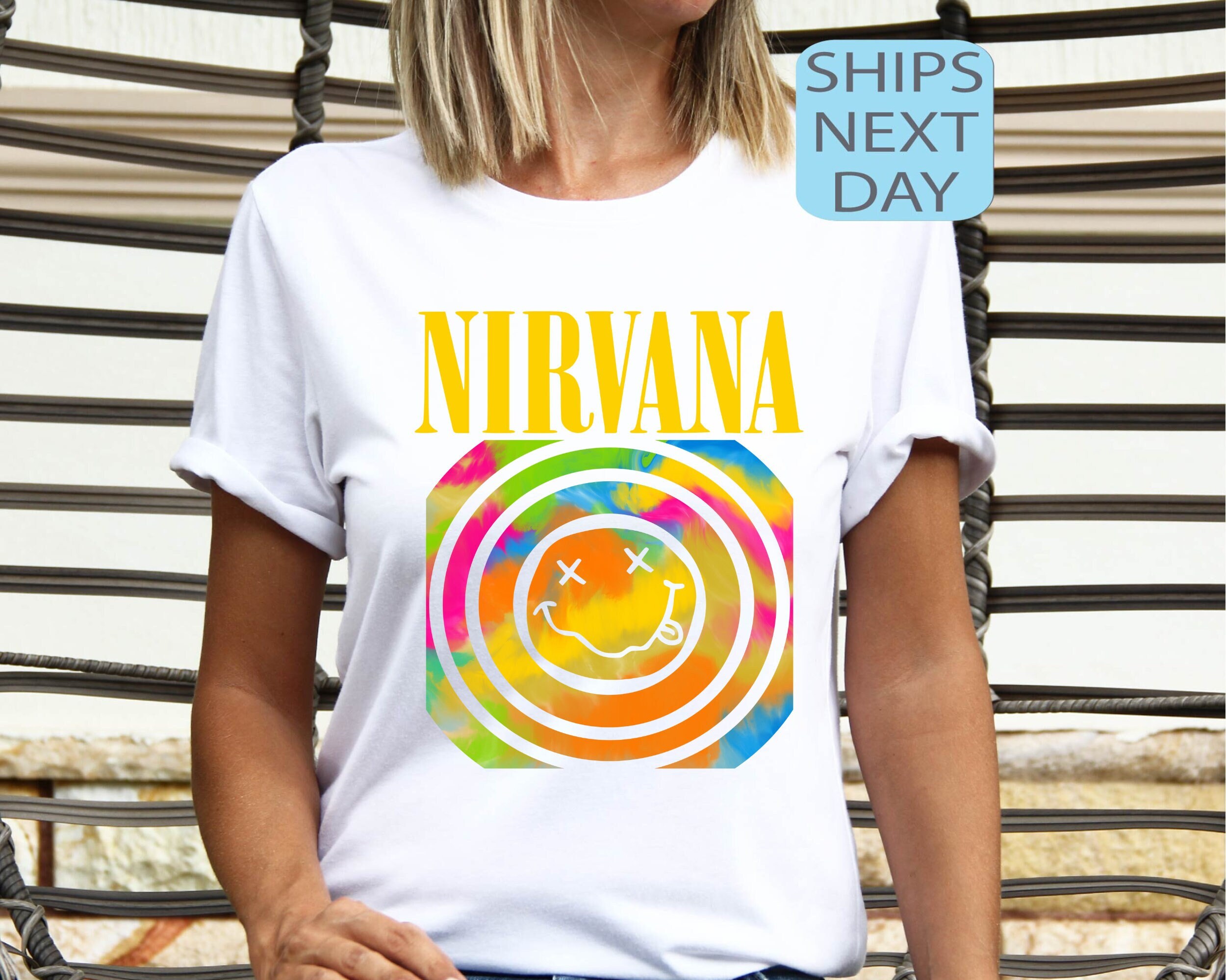 Discover Nirvana Shirt, Nirvana Smile Face Shirt, Nirvana Smiley Face Shirt