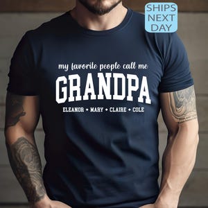 Custom Grandpa Shirt, Custom Grandpa Shirt, Grandfather Shirt Grandpa Pregnancy Announcement Grandpa Birthday Gift Granddad, Father Day Gift