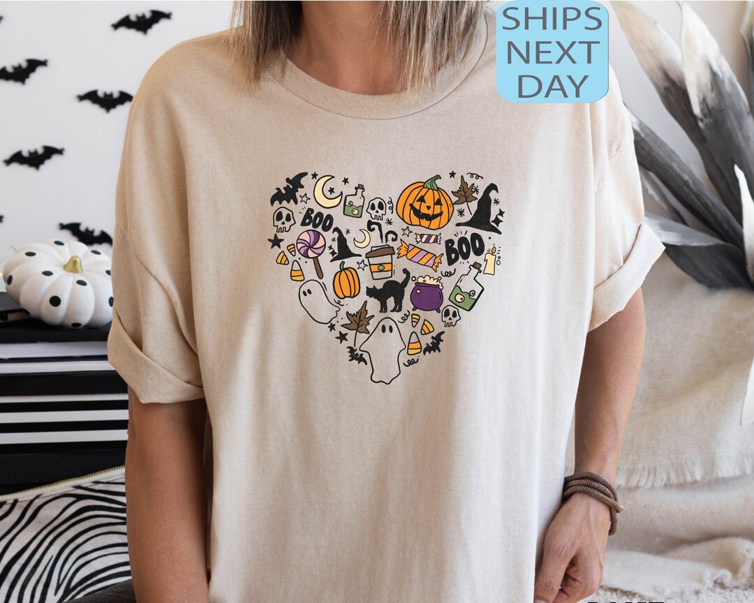 Halloween Shirt, Cute Halloween Theme Shirt for Women, Halloween T