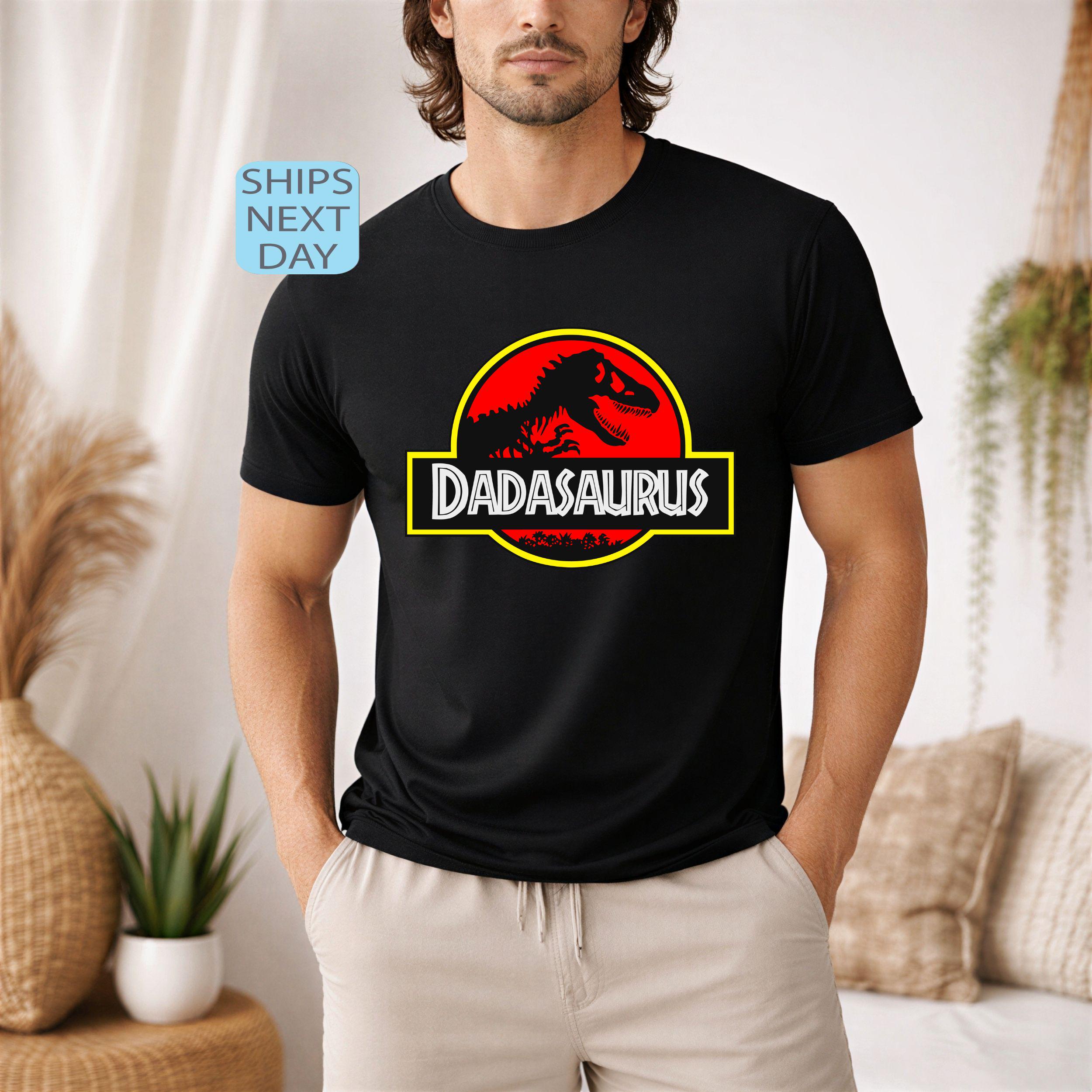 Dadasaurus T-shirt, Funny Dad Dinosaur Graphic Tee, Grandpa Gift