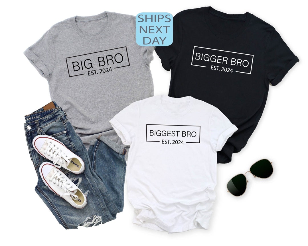 Custom Big Bro EST. 2024 Shirt, Promoted to Big Bro,