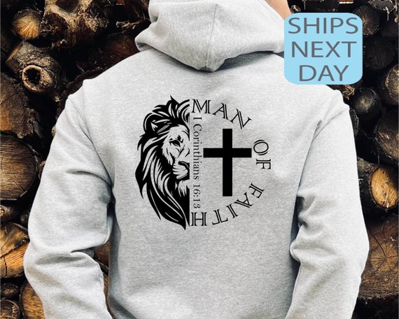 Men Of Faith Christian Religious Sweatshirt Gift for Him Men Of Faith Christian Religious Sweatshirt Gift for Him