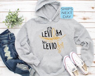 Finest Prints Maglietta Divertente Per Donna 'It's Leviosa, Not Leviosaa' – Maglia Con Errore Magico Di Harry Potter, Taglia Large, Colore Nero