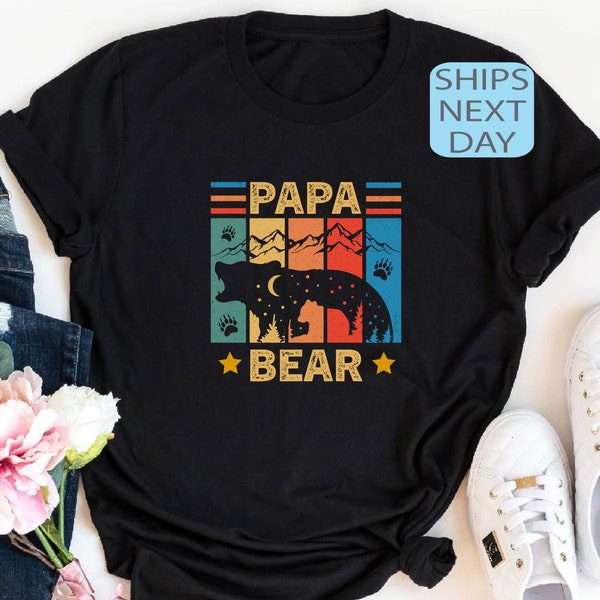 Papa Bear Shirt, Dad Shirt, Father's Day t-shirt, husband present, family shirt matching shirts, Father's Day Gift