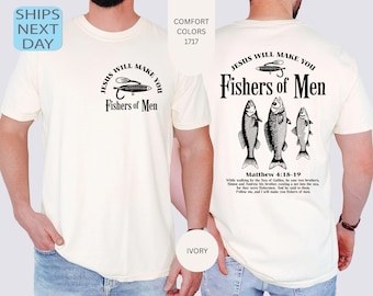 Komfortfarben Fischer von Männer Hemd, christliche Hemden für Männer, Herren Bibel Vers T-Shirt