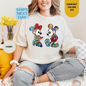 Comfort Colors® Disney Mickey And Minnie Mouse Classic T-shirt, Mickey And Minnie Matching Tee, Magic Kingdom Family Shirt, Disney Trip Tee