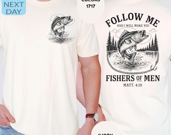 Comfort Colors Christian Shirts for Men Christian T Shirts Fisher of Men Christian Shirt Christian Gifts Bible Verse Shirt Father&#39;s Day Gift