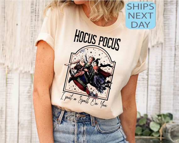 Camicia di Halloween per le donne Hocus Pocus Camicie Sanderson Sisters Film spaventosi T Shirt Horror Squad Tee Tops, nero6, M