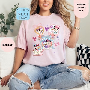 Comfort Colors Coquette Bows Minnie and Daisy Shirt, Disney With My Bestie Shirt, Disney Girls Trip Shirt, Magic Kingdom Disneyland Matching