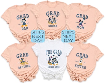 Vintage Mickey and Friends Disney Graduation shirts, Disney Grad Family Trip shirt, Gift for Graduate, Disney Grad Squad Tee, Class of 2026