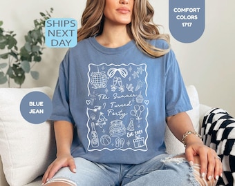 30th Birthday Shirt, Comfort Colors Summer I Turned Thirty Bday Party Tee, Custom Thirtieth Birthday Gift, Coastal Beach Summer Birthday Top