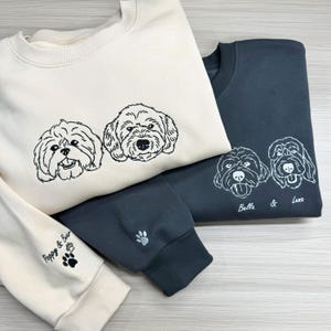 Besticktes Haustier-Sweatshirt mit Haustierfoto und Namen,Besonderes Geburtstagsgeschenk für Hundemutter / Hundevater