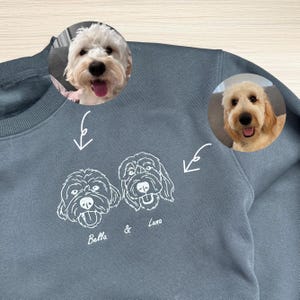 Personalisiertes Haustier-Sweatshirt, personalisiertes Hunde-Pullover-Sweatshirt, personalisiert mit dem Foto Ihres Haustieres, Haustierbesitzer-Sweatshirt, Hundemama-Geschenk
