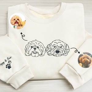 Pet Embroidered Sweatshirt,Custom Embroidered Dog Sweatshirt,Custom Embroidered Cat Sweatshirt,pet hoodie,Pet Lovers Gift, Gift For Mom