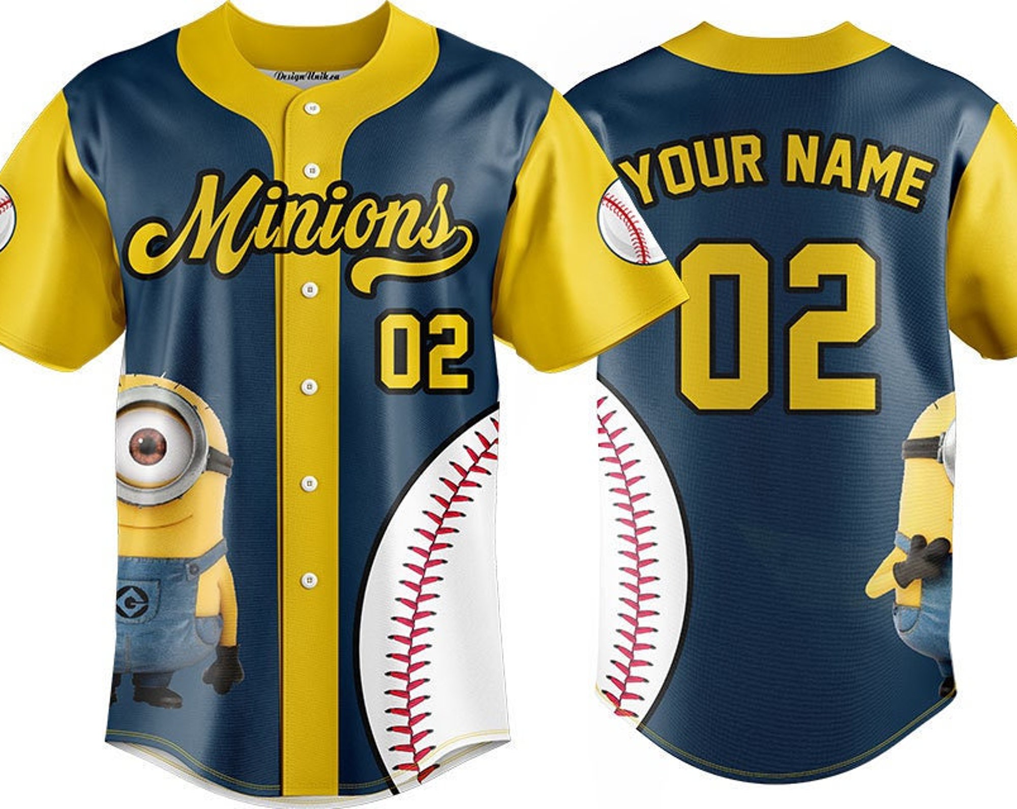 Custom Minions Baseball Jersey