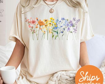Wildflower LGBT Shirt, Subtle Pride Shirt, Pride Month Shirt, Flower Shirt, Gay Pride Shirt, Lesbian Pride, Cute Pride Shirt, Queer Shirt