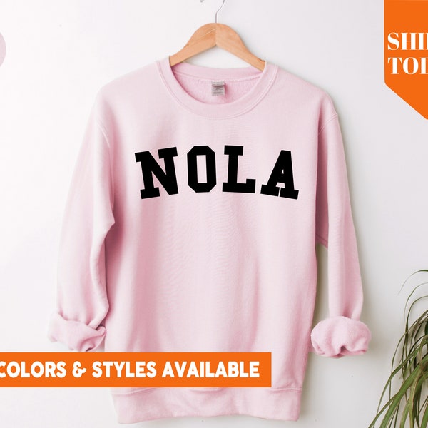 NOLA Sweatshirt | NOLA Hoodie | New Orleans Sweatshirt | Nola Souvenir Sweatshirt | Nola Vacation Crewneck | NOLA Gifts - 6641p