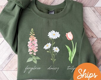 Subtle FDT Sweatshirt, Floral Anti Trump Hoodie, Discreet FDT Crewneck With Flowers, Anti MAGA Sweatshirt, Political Feminist Gift