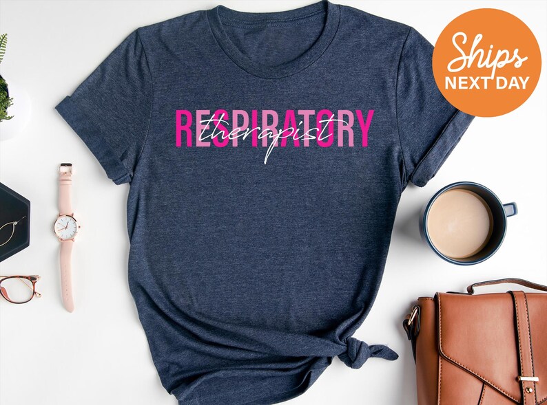 a t - shirt with the word respiratory on it next to a