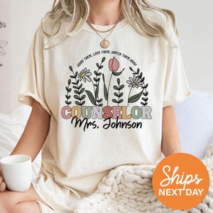 Custom Counselor Shirt, Custom School Counselor Tee, Teacher Name Shirt, School Counselor Gift, Customized Shirt, Back to School Shirts