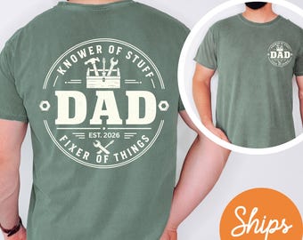 Comfort Colors Funny Dad Shirt, Fixer of Things Handyman Tee, New Dad 2026 Gift for Husband