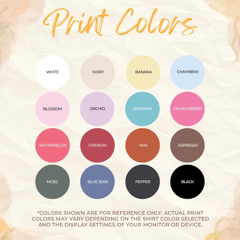 a collection of 16 different color swatches, each representing a different color, arranged in a grid format.