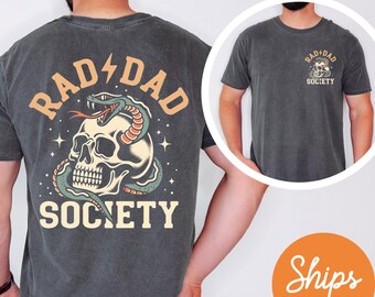 Rad Dad Society Shirt, Cool Dad Club Tee, First Fathers Day Gift, Retro Dad Streetwear