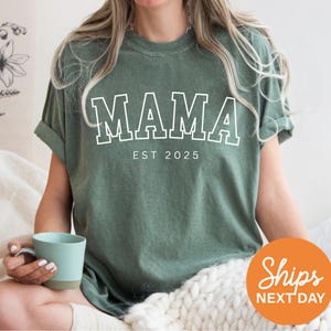 Personalized Mama Shirt, Mama Est Shirt, Custom Mama Shirt, Gifts for New Mom, Gifts for First Time Mom, Pregnancy Announcement Shirt