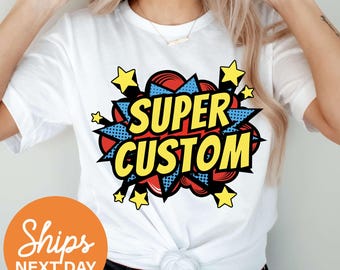Personalized Superhero Shirt, Superhero Birthday Shirt, Custom Birthday Shirt, Superhero Dad Shirt, Custom Boy Shirt, Custom Girl Tee