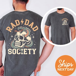 Rad Dad Society Shirt, Cool Dad Club Tee, First Fathers Day Gift, Retro Dad Streetwear