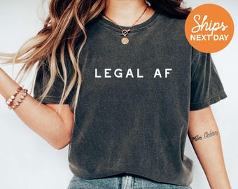 Legal AF Shirt | 21st Birthday Shirt | 21st Birthday Gift | 21st Birthday Party | 21 Birthday Tshirt | Finally Legal | Twenty One AF -101574