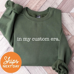 In My Custom Era Sweatshirt, Custom Typewriter Text Sweatshirt, Minimalist Crewneck, Minimalist Hoodie, Personalized Gifts for Her