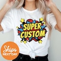Personalized Superhero Shirt, Superhero Birthday Shirt, Custom Birthday Shirt, Superhero Dad Shirt, Custom Boy Shirt, Custom Girl Tee