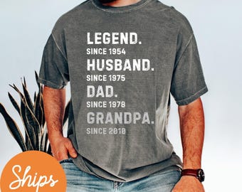 Legend Husband Dad Grandpa Custom Shirt, Personalized Shirt, Gifts for Grandpa, Father's Day Gift, Husband Gifts, Funny Dad Birthday Gift