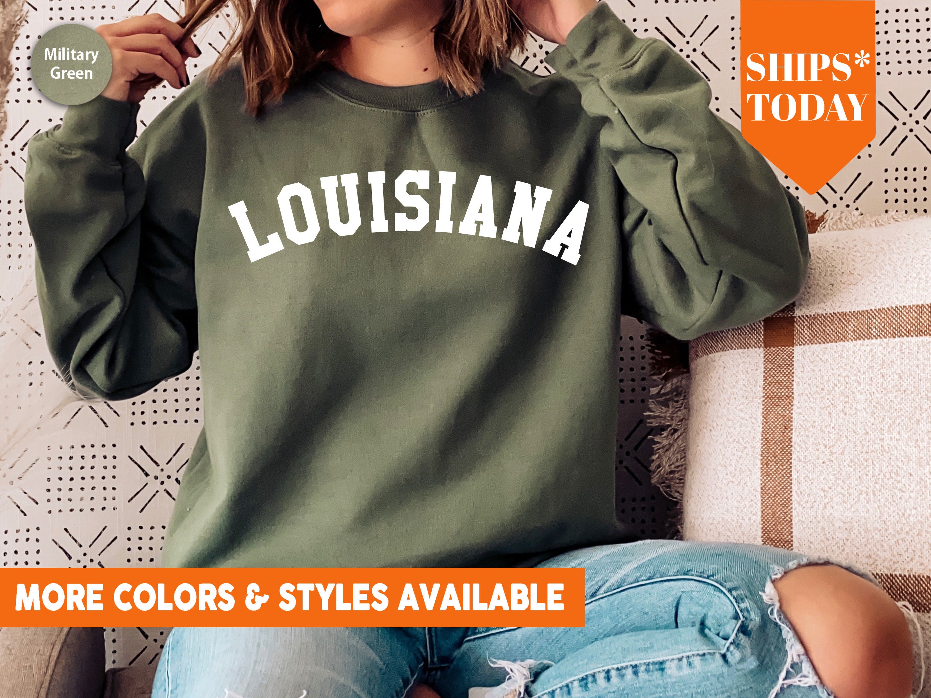 Vintage Louisiana Classic Travel Gift LA Hoodie Hooded Sweatshirt Men Women