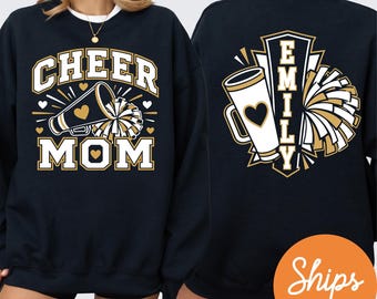 Sudadera personalizada para mamás animadoras, sudadera con capucha personalizada para animadoras, sudadera con capucha personalizada con nombre de animadora, regalo para mamás deportistas orgullosas