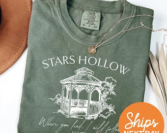 Camiseta de Stars Hollow, Camiseta vintage, Camiseta nostálgica, Camiseta otoñal bonita, Camiseta de otoño, Camisetas para mujer, Regalo para ella, Regalo para fans de series de televisión