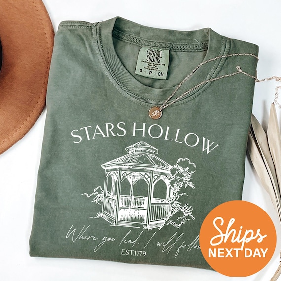 Stars Hollow Shirt, Vintage Shirt, Nostalgia Shirt, Cute Fall Tshirt, Autumn Shirt, Shirts for Women, Gift for Her, TV Show Fans Gift