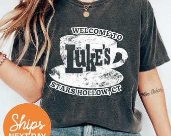 Welcome to Luke's Shirt, Coffee Shirt, Coffee Lover Shirt, Cute Fall Shirt, Autumn Shirt, Shirts for Women, Gift for Her, Coffee Lover Gifts