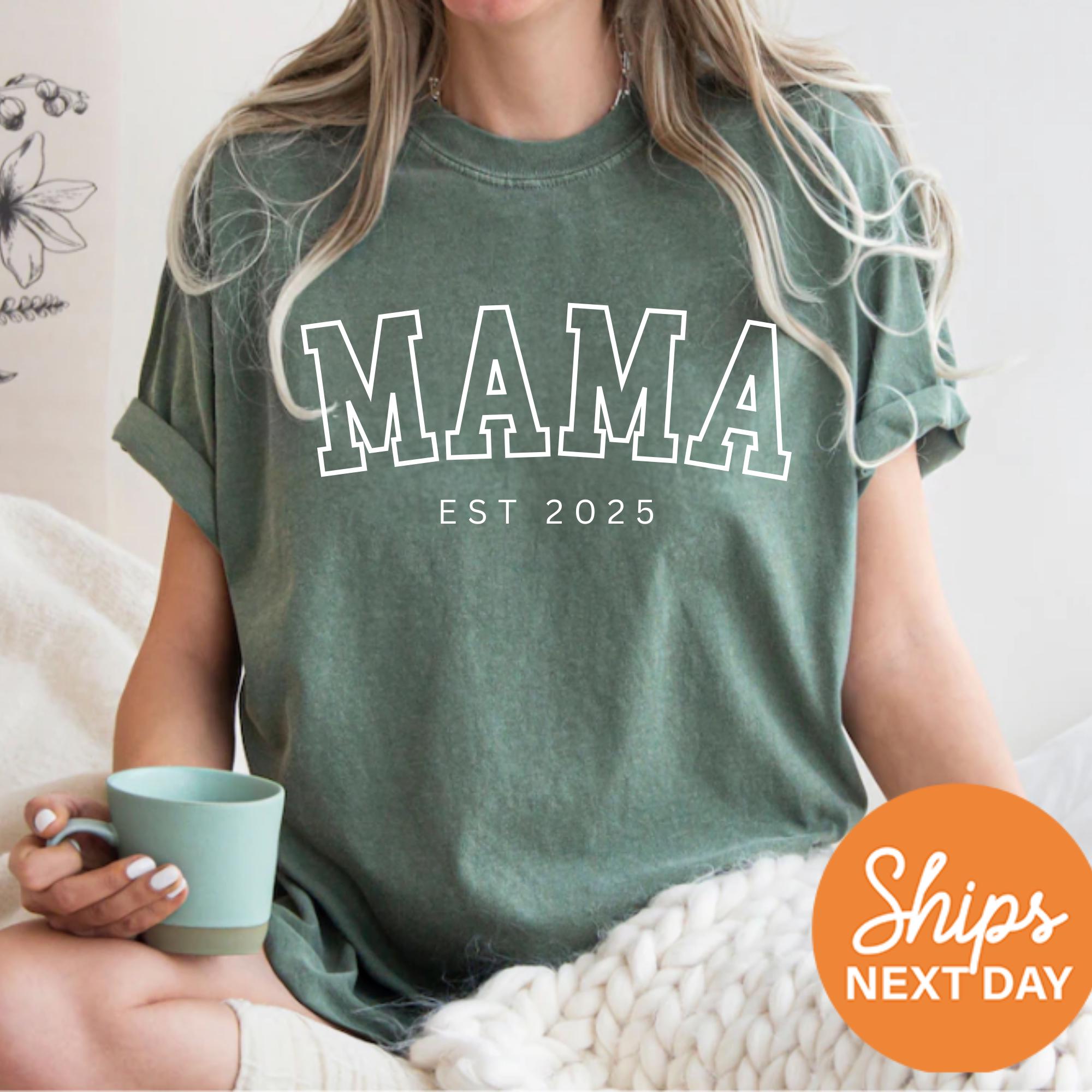 Personalized Mama Shirt, Mama Est Shirt, Custom Mama Shirt, Gifts for New Mom, Gifts for First Time Mom, Pregnancy Announcement Shirt