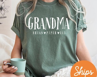 Personalized Grandma Shirt, Nana Shirt, Personalized Grandma Gift, Christmas Gift for Grandma, Customized Mother's Day Gift, Grandkids Names