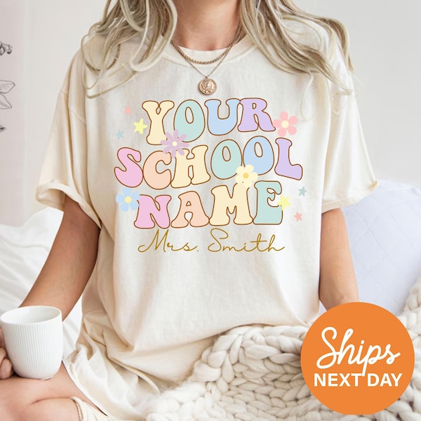 Custom School Name Teacher Shirts, Custom School Shirt, Teacher Team Shirts, Matching Teacher Shirts, Back to School, Elementary School Tees