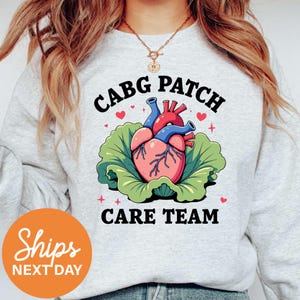 CVICU Nurse Sweatshirt, CABG Patch Crew Sweatshirts, Cath Lab RN Sweatshirt, Ccu Nurse, Cardiac Care Unit, Cardiology, Cardiovascular