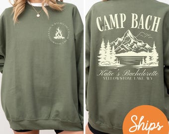 Vintage Camp Bachelorette Sweatshirt, Custom Camping Bachelorette Sweatshirts, Retro Lake Themed Bridal Party, Outdoor Hiking Mountain Bach