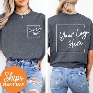 a woman wearing a t - shirt that says your logo here