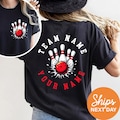 Custom Bowling Shirt, Personalized Bowling Team Name Shirt, Retro Bowling T Shirt, Bowling Party Shirts, Bowling Pin Shirt, Bowling Ball Tee