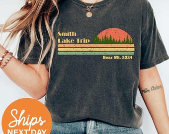Custom Camping Shirts, Custom Lake Trip Shirts, Retro Family Vacation Shirts, Matching Family Shirts, Family Vacay Shirts, Retreat Shirts